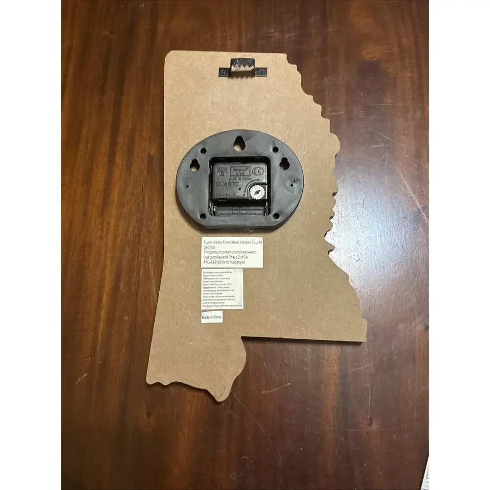 Mississippi Composite Wood Wall Clock -Tested